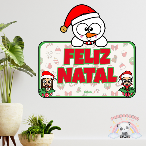 Painel de porta natalino 2 Placa - Painel de porta natalino
