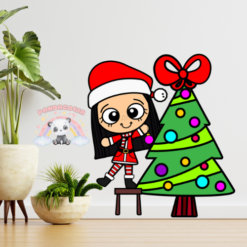 Painel de porta natalino 3 Árvore de Natal - Painel de porta natalino