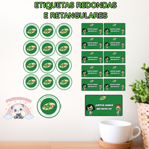 KIT SPAECE 9 Etiquetas redondas e retangulares - KIT SPAECE