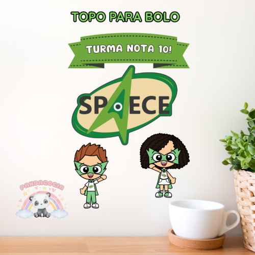 KIT SPAECE 6 Topo para bolo - KIT SPAECE