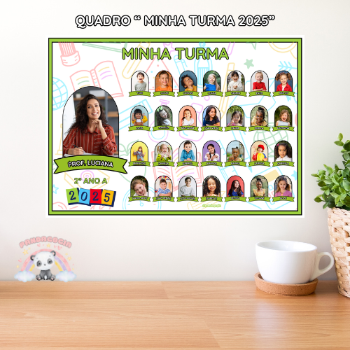 Quadro Minha turma 2025 - Editável no canva 1 Quadro Minha turma 2025 - Editável no canva