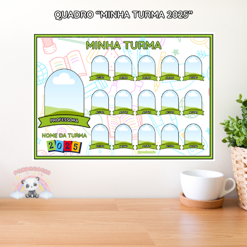 Quadro Minha turma 2025 - Editável no canva 2 Quadro Minha turma 2025 - Editável no canva - Imagem 2