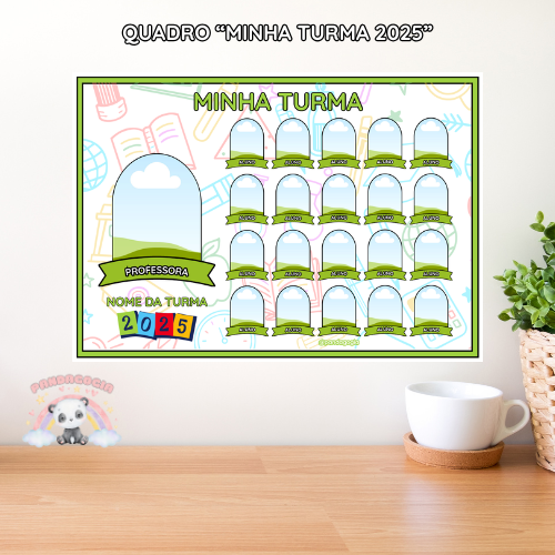 Quadro Minha turma 2025 - Editável no canva 3 Quadro Minha turma 2025 - Editável no canva - Imagem 3