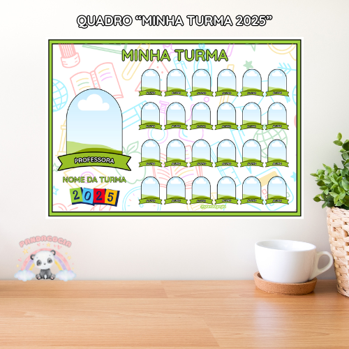 Quadro Minha turma 2025 - Editável no canva 5 Quadro Minha turma 2025 - Editável no canva - Imagem 5