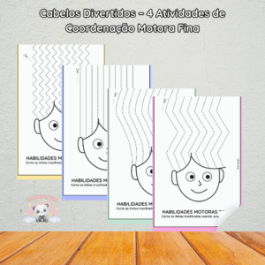 Cabelos Divertidos – 4 Atividades de Coordenação Motora Fina